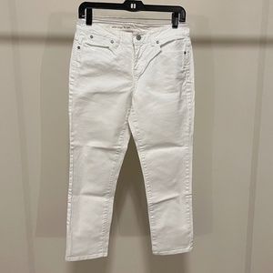 Talbots Women's Signature Slim Crop White Jeans Size 2 - 26" Inseam